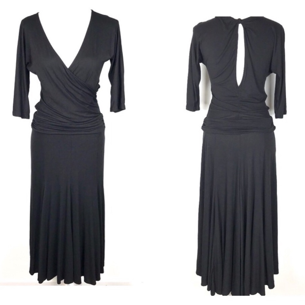 BCBGMAXAZRIA Black High-Low Dress